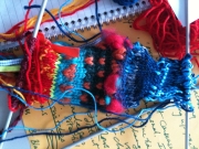 Knitting, front view 